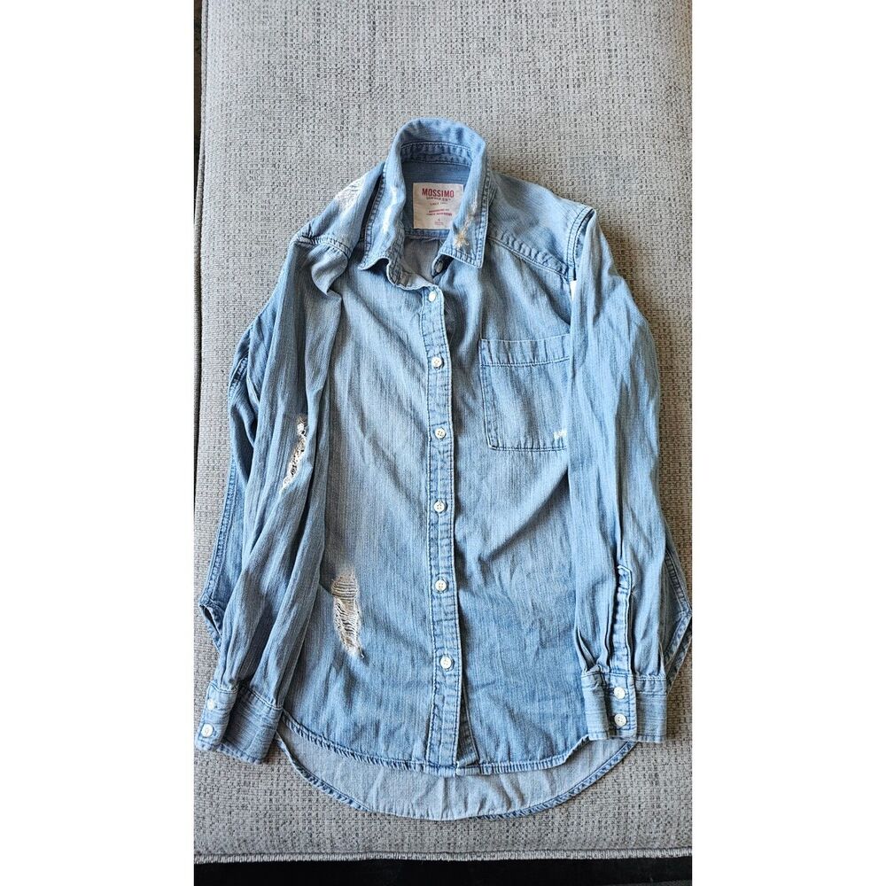 Mossimo Supply Co. Denim Shirt - Size: S